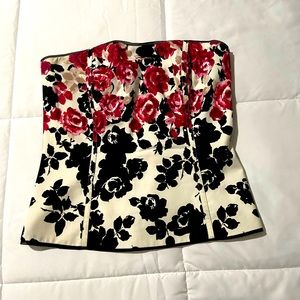 White House Black Market Floral Bustier